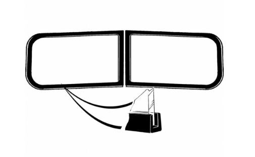 1940 Ford Cpe, Sedan. 40-47 P/up FrontW/screen Seal. 2 piece.